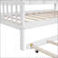 Lit simple en bois avec lit gigogne-155476562