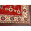 Tapis unique en laine noué à la main 2 pi 10 po x 4 pi 1 po nouvel âge en rouge / beige / bleu