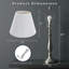 Ensemble de 2 lampes de table en acier brossé 25,5 "Lavish Home - avec 2 ampoules DEL traditionnelles - Décoration pour la chambre à coucher, le salon, le bureau ou l'entrée
