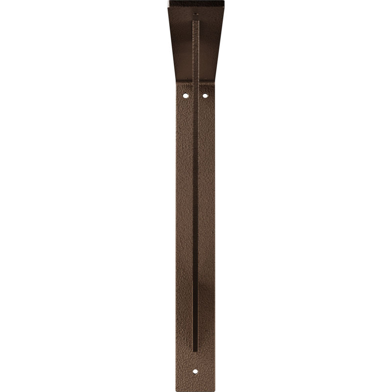 Support traditionnel en acier, H 16 po x l 2 po x P 16 po, Bronze foncé martelé
