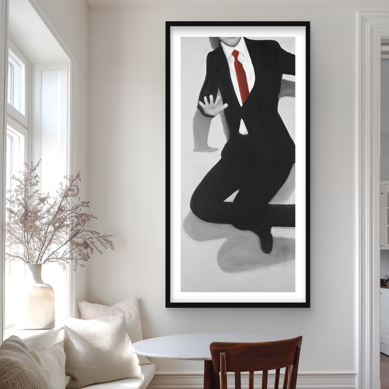 Classical Jumping Man - Framed Matted Print for Home Decor