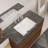 18 inch Under-mount Ceramic Rectangle Bathroom Vanity Sink, Under-mount Sink Rectangular with Concealed Overflow 18" x 13"