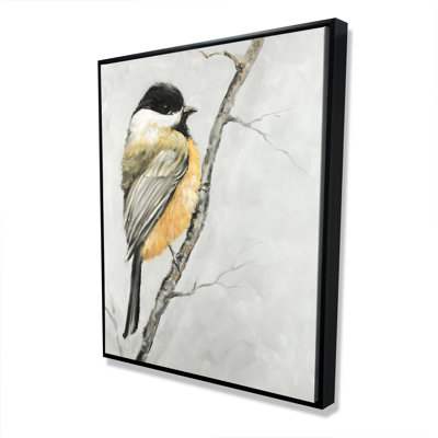 Petite mésange charbonnière - Décoration sur toile encadrée pour les amoureux des oiseaux