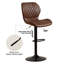 Adjustable Height Counter Stool with Metal Frame-2109925380