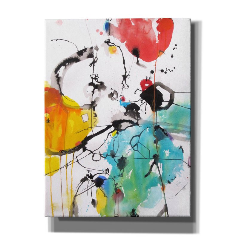 «Drifting Continents» par Alice Weil, art mural sur toile, H 54 po x l 40 po x P 1,5 po