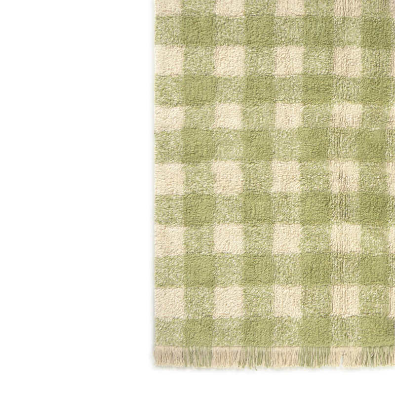 Washable Rug Vichy, Rectangle 3' x 3' 11", Matcha