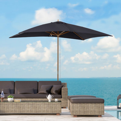 Parasol de plage de 78,75 po avec poulie relevable Senobia