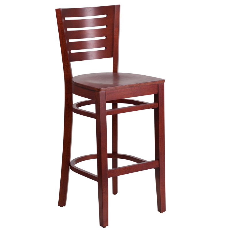Tabouret de bar Kadircan, Acajou, 1