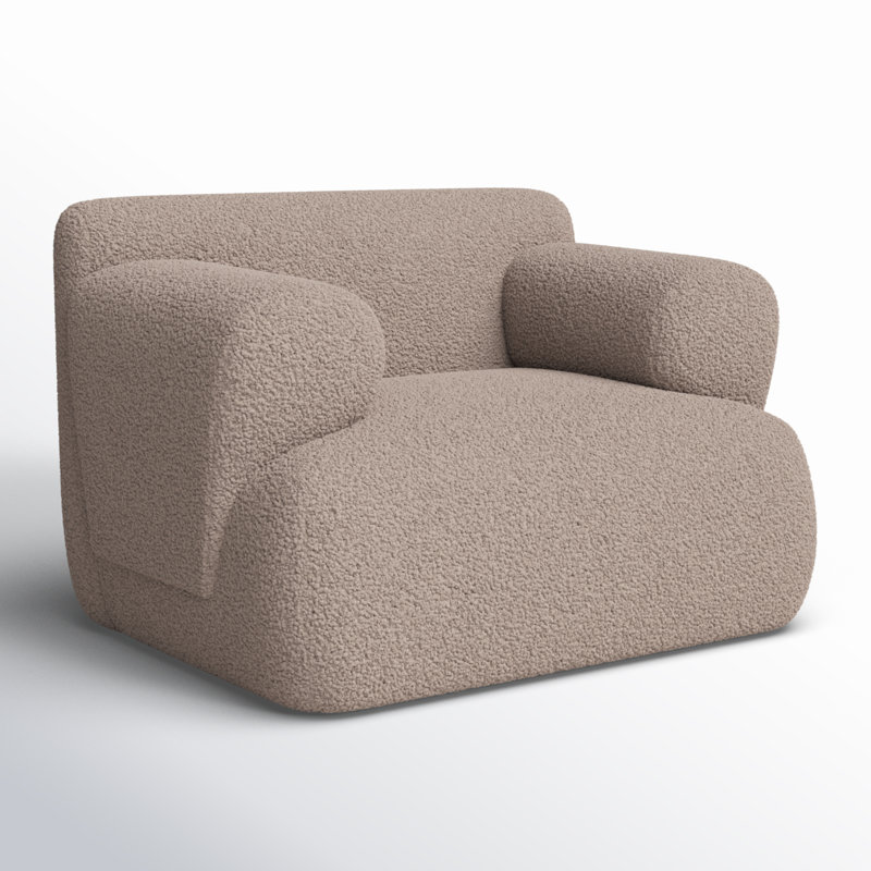 Kuma Club Chair, Brown Sherling