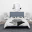Feuille de palmier tropical avec formes géométriques abstraites I - Ensemble de housse de couette moderne - Polyester en microfibre-66389552