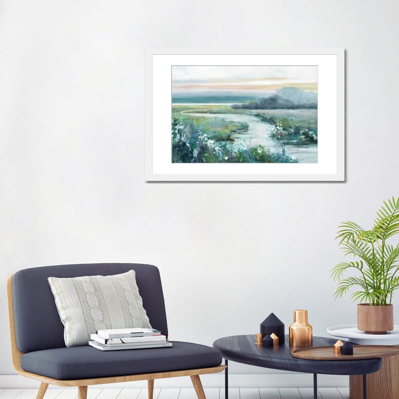 «Eternity in Twilight» par Sally Swatland - reproduction d'art, Impression encadrée avec passe-partout, H 24 po x l 32 po