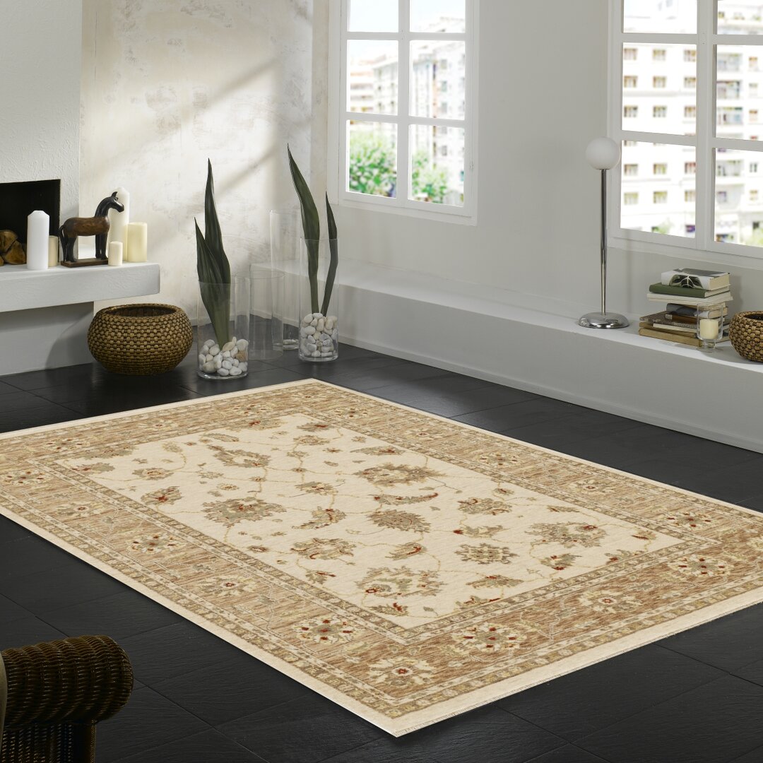 Teppich Flokati aus Wolle in Beige