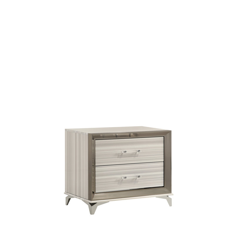 Table de chevet 2 tiroirs Bayron