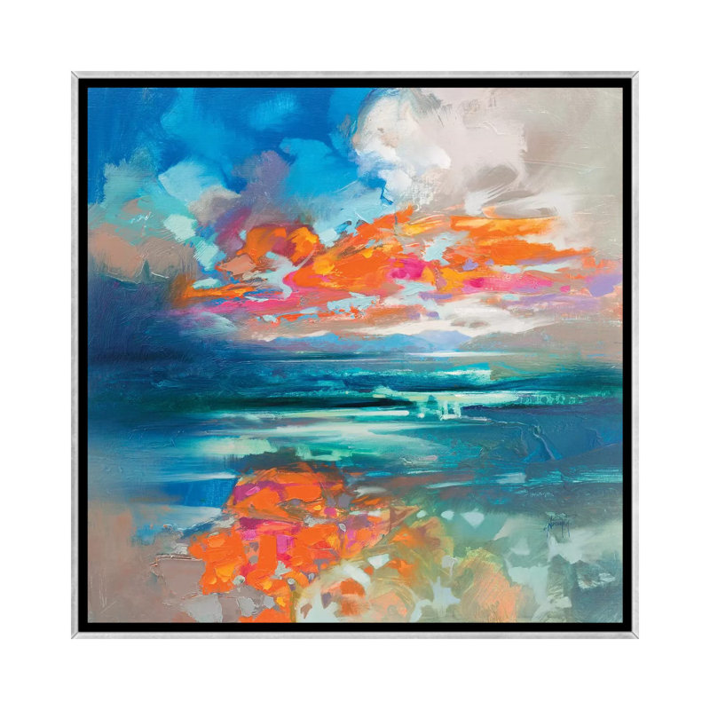 «Above & Dessous Harris» par Scott Naismith - reproduction d'art, Toile avec cadre argenté, Aucun mat