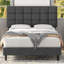 Size Modern Upholstered Bed Frame with Adjustable Square Tufted Headboard-99170190-93363909