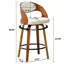 Tabouret pivotant en similicuir de 26 po avec repose-pieds Modern-119931401-119931404