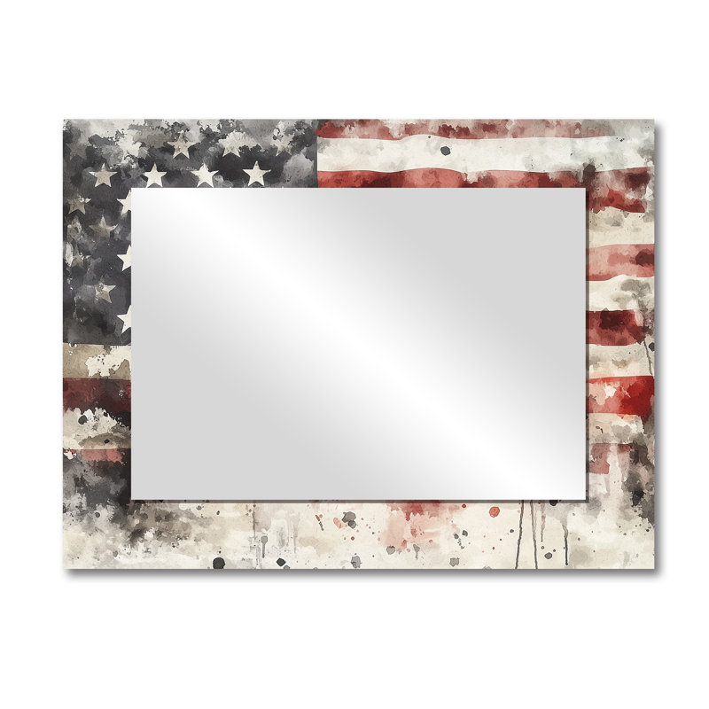 Drapeau des États-Unis, «Emancipation Proclamation II», art mural décoratif en miroir, imprimé sur métal, 30 po x 40 po