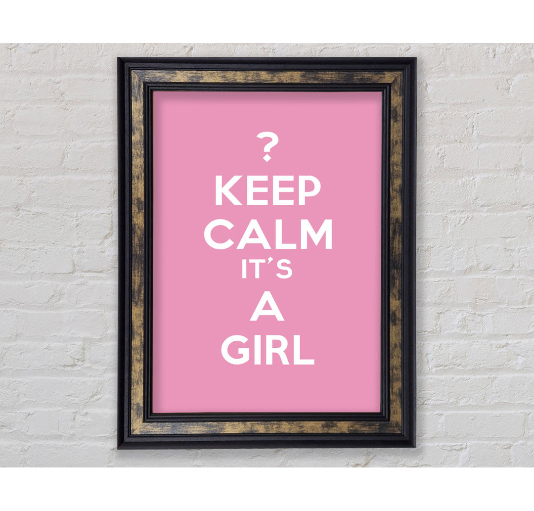 Keep Calm Girl Pink - Druck