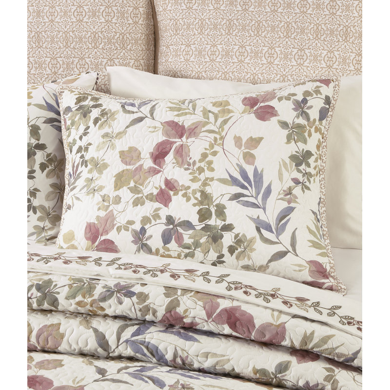 Elwood Quilt Set, Rose Leaf, King Quilt + 2 King Shams