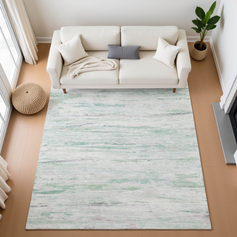 Premium Machine Washable Mundell Abstract Rug, Rectangle 5' x 7'6"