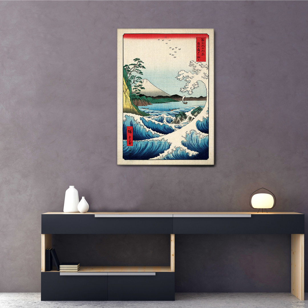 Leinwandbild Il Mare Di Satta von Utagawa Hiroshige