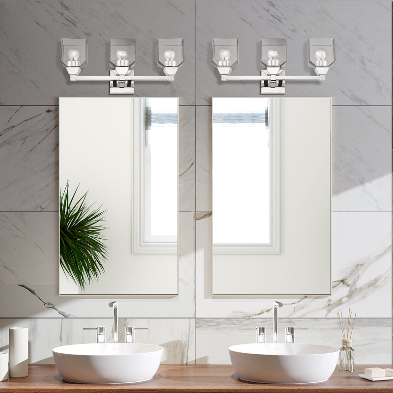 Éclairage de salle de bain à intensité variable 3 lumières Ashanni, Chrome poli