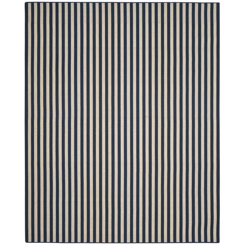 Tapis ivoire / bleu marine Petterson, Rectangle 6 pi x 9 pi
