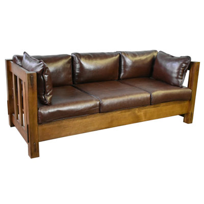 Dusean 77'' Leather Sofa