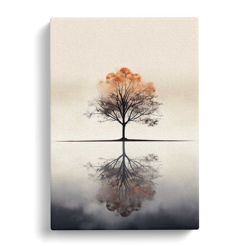 Tree Minimalism No.2 - Wrapped Canvas, 60cm H x 40cm W x 3cm D