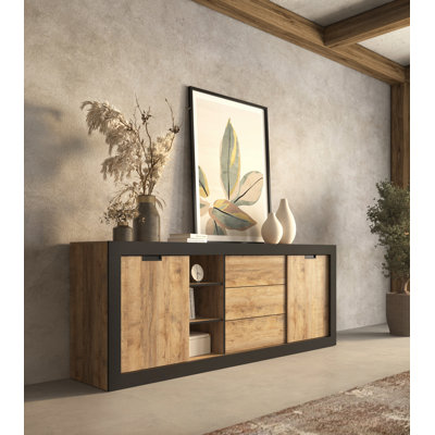 Anneth 220cm W 2 - Drawer Chest of Drawers