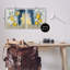 Ensemble abstrait d'art mural sur toile abstrait 2 fruits citronnés par Silvia Vassileva-1378891755