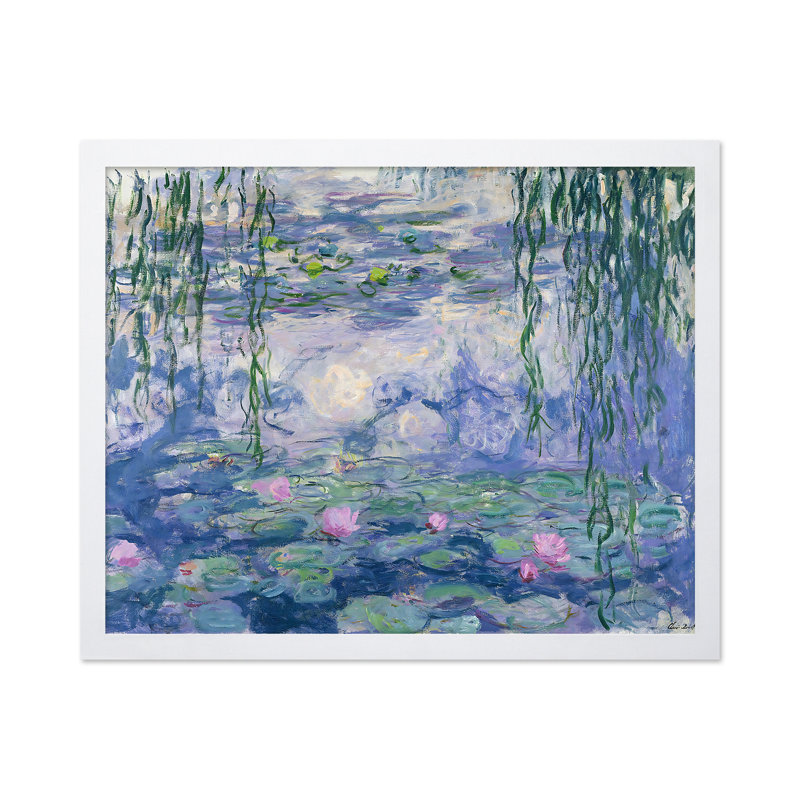 Claude Monet - Nénuphars No1, Affiche, H 18 po x l 24 po, Encadrement blanc