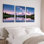 Montagne montagne, art sur toile tendue, ensemble de 3 reproductions de peintures à l'huile pour salon