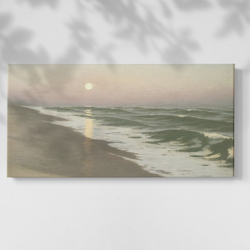Reproduction d'art sur toile encadrée, H 17 po x l 33 po, Doré
