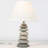 Handcrafted Coastal Nautical Bedside Lamp With Natural Beach Stones And Paper Shade