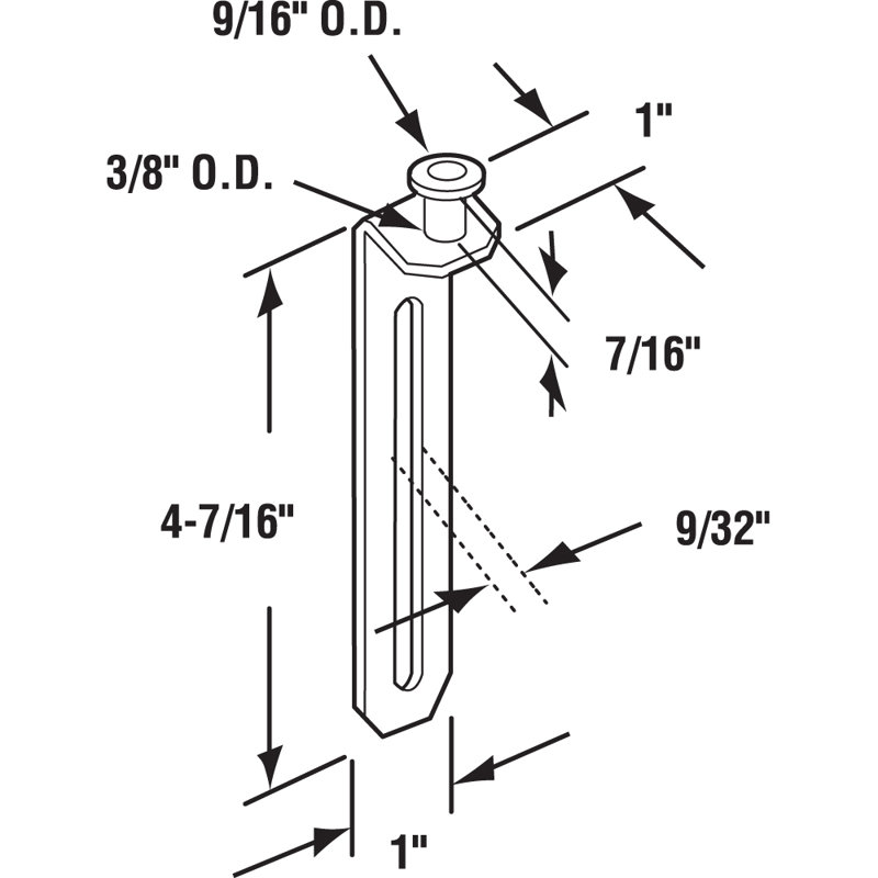 Glissière de porte pliante en nylon / acier de 3/8 po Prime-Line