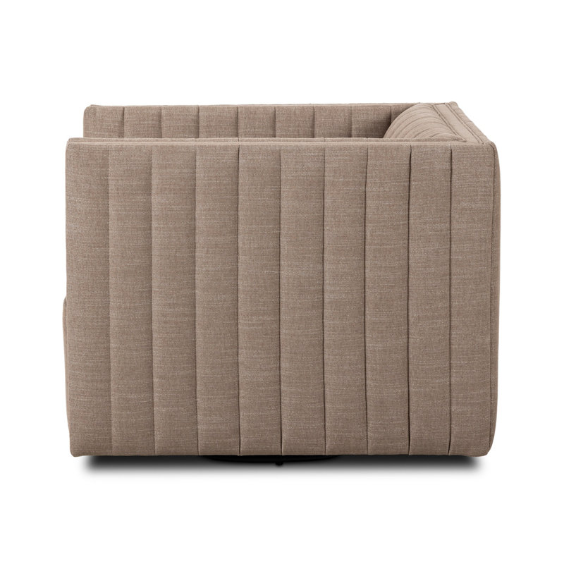 Augustine Swivel Armchair, Crypton Nomad Taupe Polyester Blend