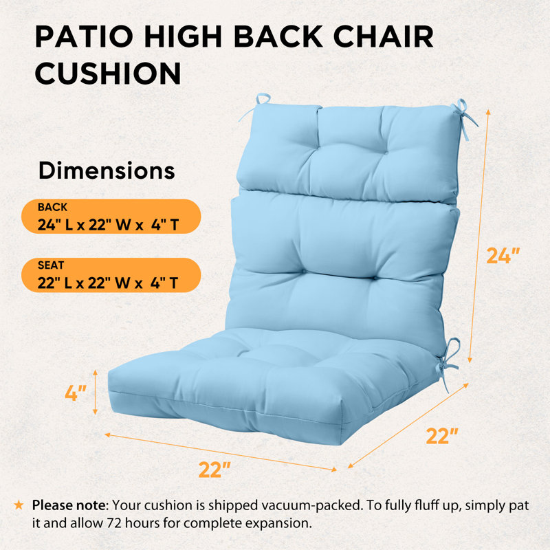 Ensemble de 2 coussins de remplacement pour l'extérieur, Bleu clair