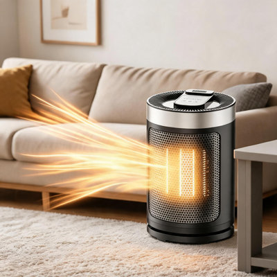 PTC Ceramic Space Heater, with 900W/1500W heat settings, overheat protection