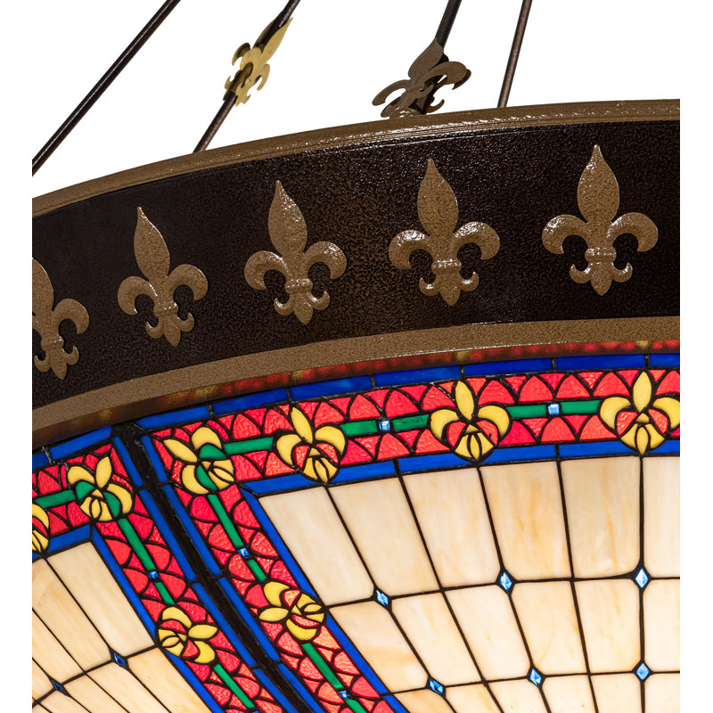 Luminaire suspendu 18 lumières Fleur-de-lis