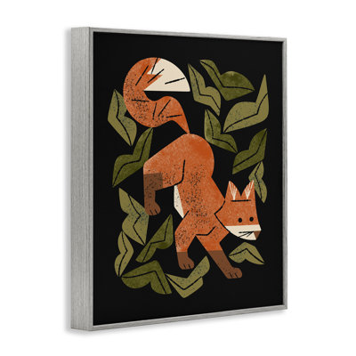 Fox In The Brush Framed Giclee, design by Renea L. Thull