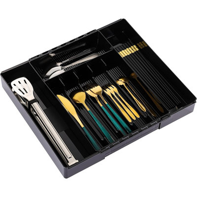 Silverware Organizer For Kitchen Drawers,Expandable Utensil...