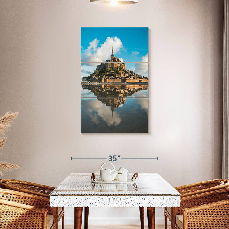 Adella Mont Saint Michel reflet, H 23 po x l 14 po