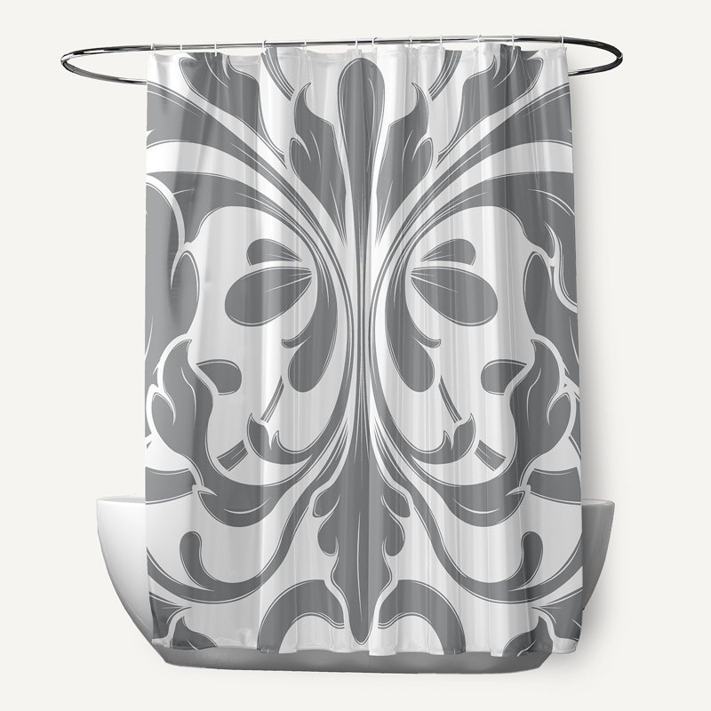 Rideau de douche simple Kolby, Gris
