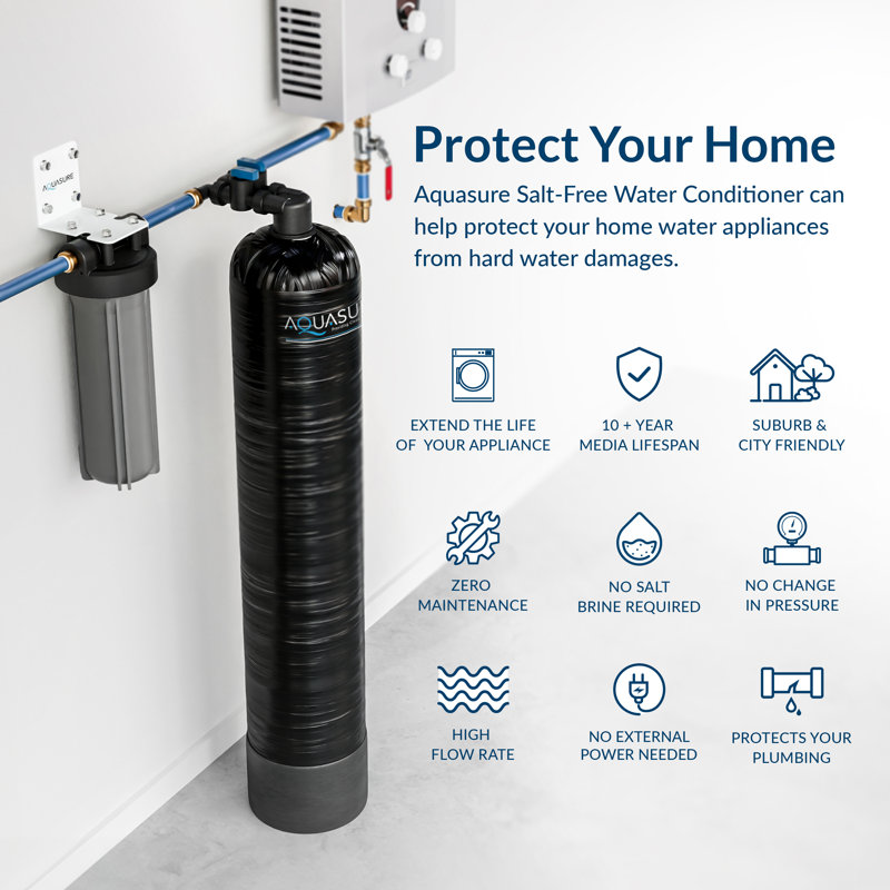 Aquasure Serene Series Black Triple-Stage Whole House Water Filtration System