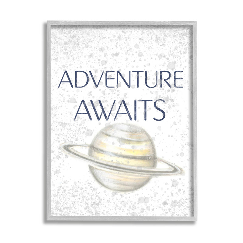 «Children Adventure Awatts», Saturn Ringed, planète art, H 14 po x l 11 po, Estampe numérique Farmhouse