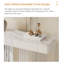 Console moderne à piédestal en lattes de bois avec tiroirs de rangement-1736764568