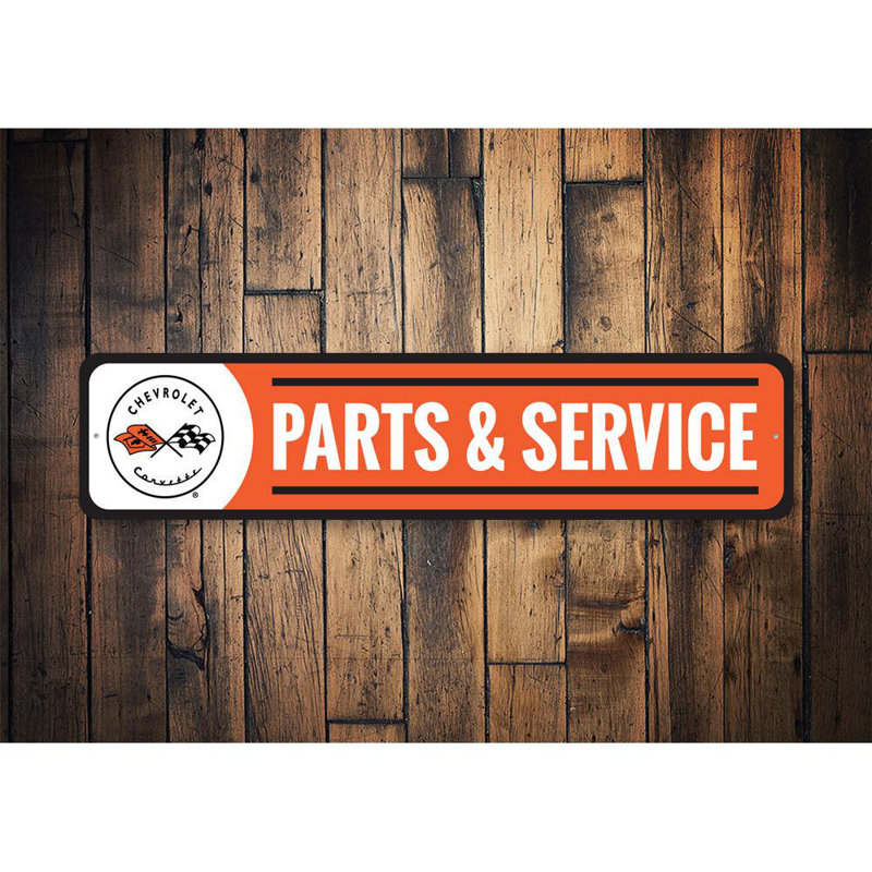 Enseigne en aluminium Corvette, H 6 po x l 24 po x P 0,06 po
