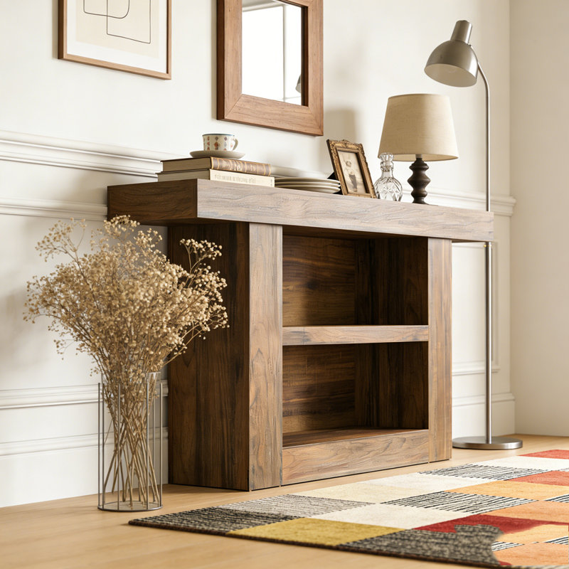 Farmhouse Entryway Console Table with U-Shaped Base
