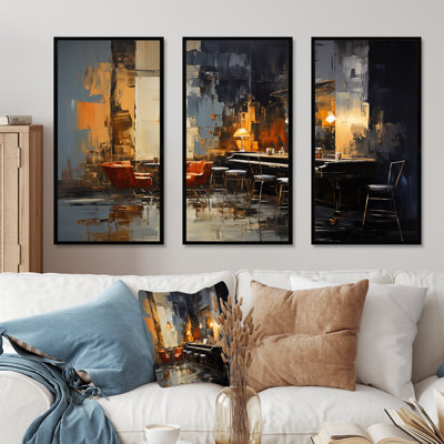 Rétro sonate pour piano dans Jazz Cafe IV - musique Jazz, art mural